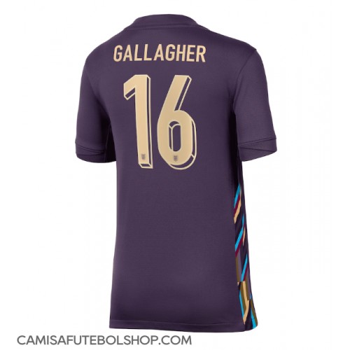 Camisa de time de futebol Inglaterra Conor Gallagher #16 Replicas 2º Equipamento Feminina Europeu 2024 Manga Curta